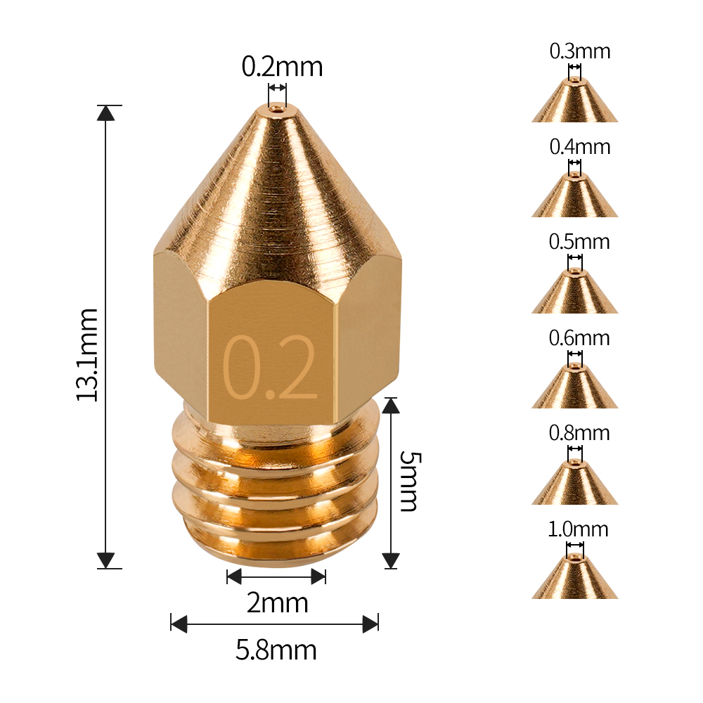 MK7 MK8 Meme 0.4mm 0.3mm 0.2mm - Direct Drive Extruder incelemesi ve fiyatı