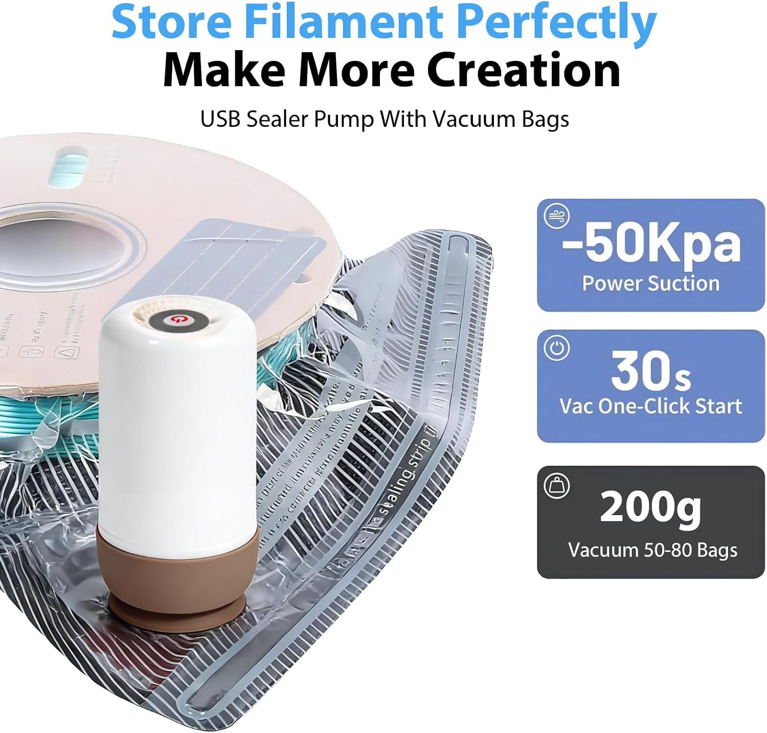 Vakum Pompalı Yükseltilmiş 3D  - Petg Filament incelemesi ve fiyatı