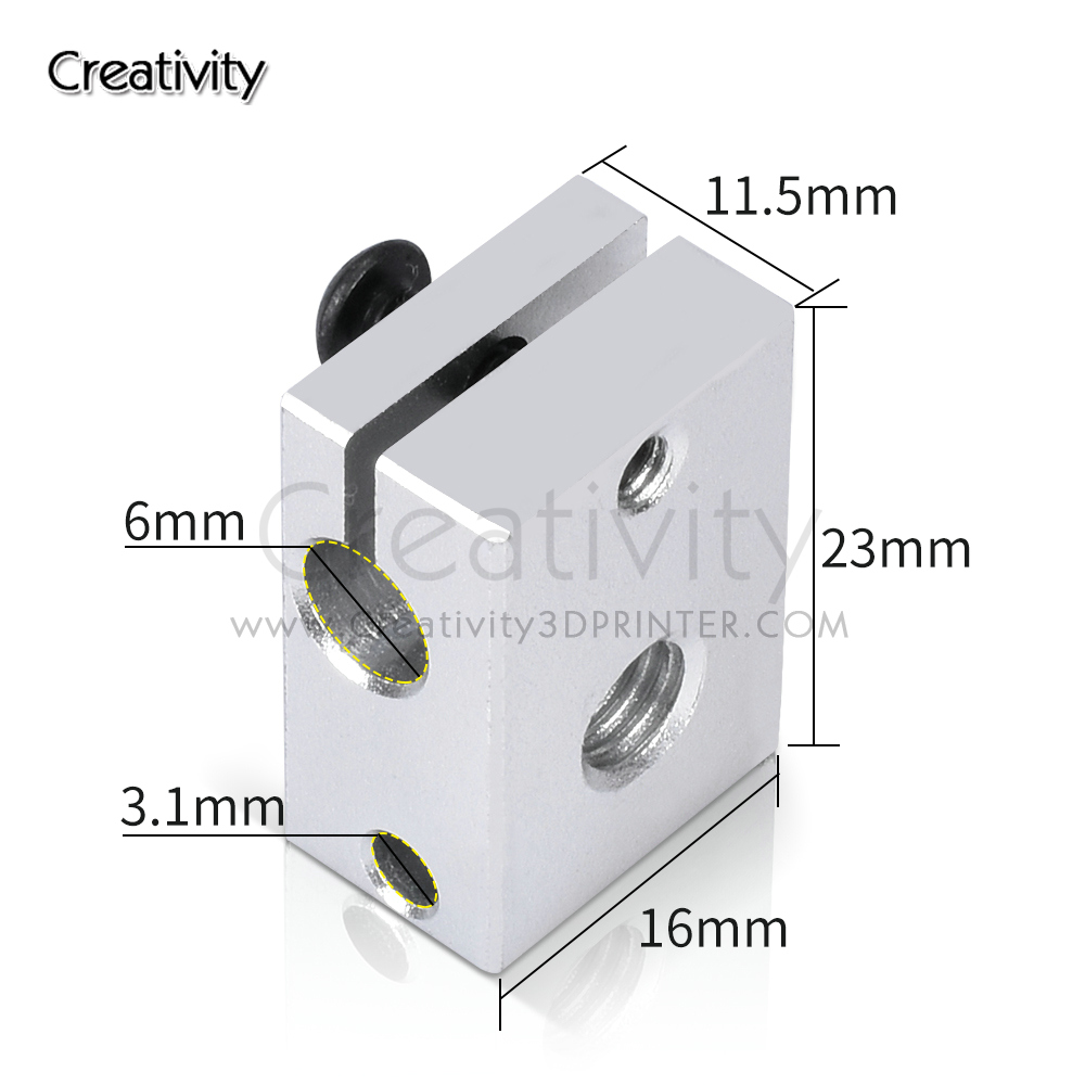 V6 PT100 Isıtıcı Bloğu Kaplama - Direct Drive Extruder incelemesi ve fiyatı