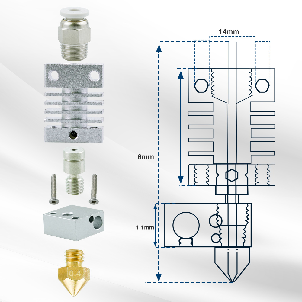 Creality Ender 3 CR-10 CR-10S  - Hotend 0.4Mm incelemesi ve fiyatı